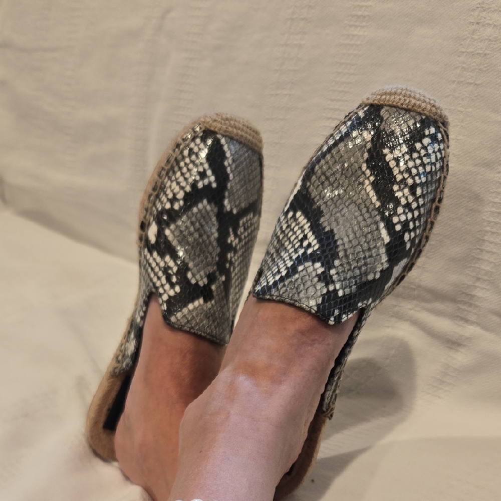 Tory Burch Black and White Espadrilles